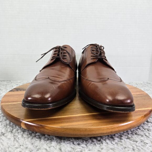 Mezlan Custom Brown Leather Wingtip Office Daily Oxford Dress Shoe Mens 11 M - Picture 4 of 16
